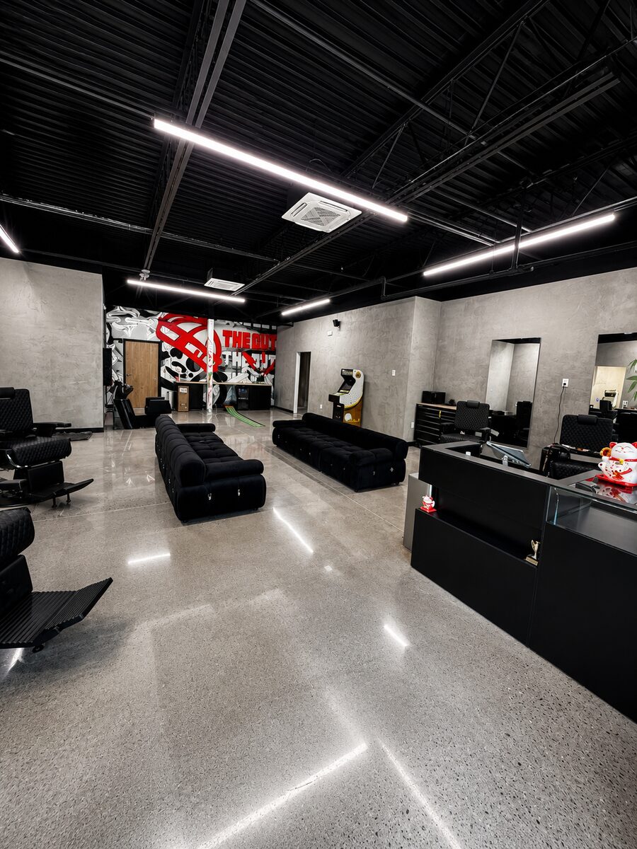 Inside The Cut Barbershop — the shop floor